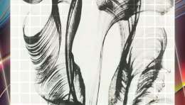 本人再创清达受飞白书作品和原作对照